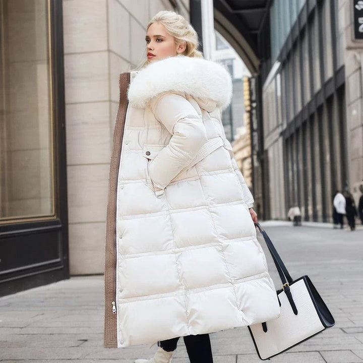 Drune - Winterjacke mit Fellkragen und Gürtel