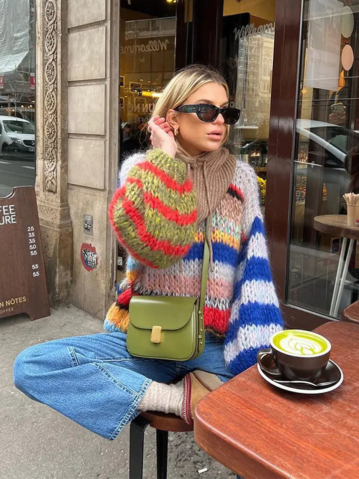Drune | Bunter Pullover geeignet für Damen