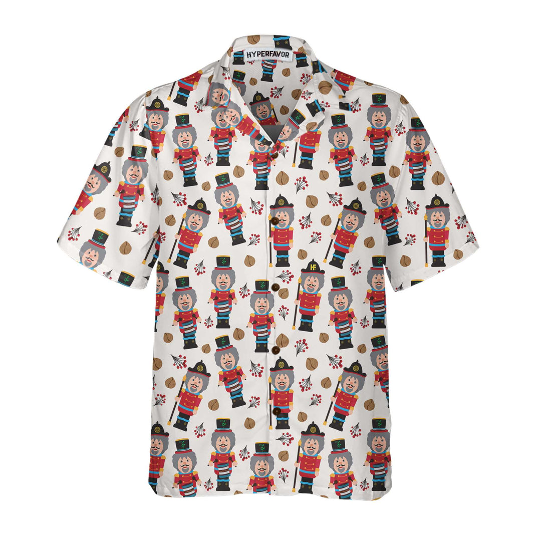 Drune | Nahtloses Weihnachtsmuster mit Nussknacker Weihnachts-Hawaiian-Shirt
