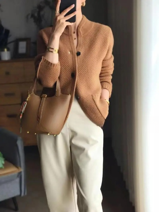 Drune | StrickStrickjacke Wollmischung V-Ausschnitt Knöpfe Und Fronttaschen Langarm