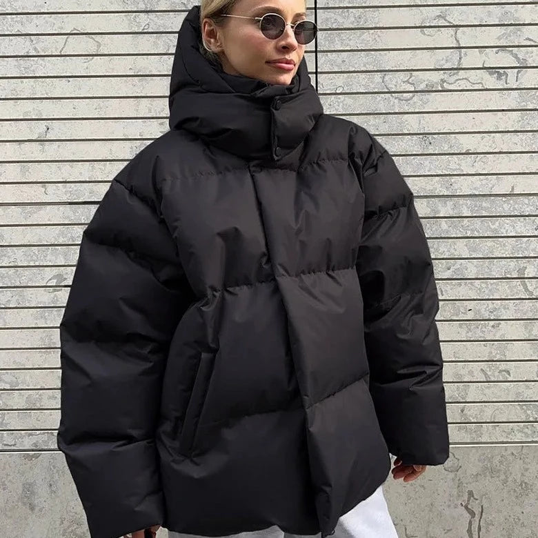 Drune | Übergroße Pufferjacke - Winter Hoher Hals Kapuzen Design