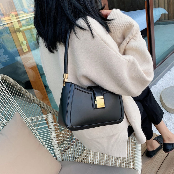 Drune | Stilvolle Schultertasche für Damen - Designer-Handtasche mit Reißverschluss