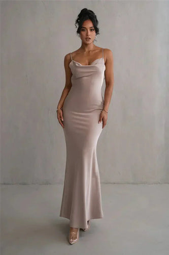 Drune | Satin Kleid mit Blumen