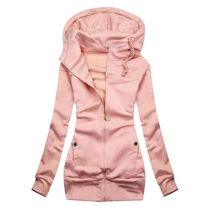 Drune | übergroßer Zip Hoodie mit Fleece, Kapuze und Reißverschluss für Damen - Ideal für Alltag