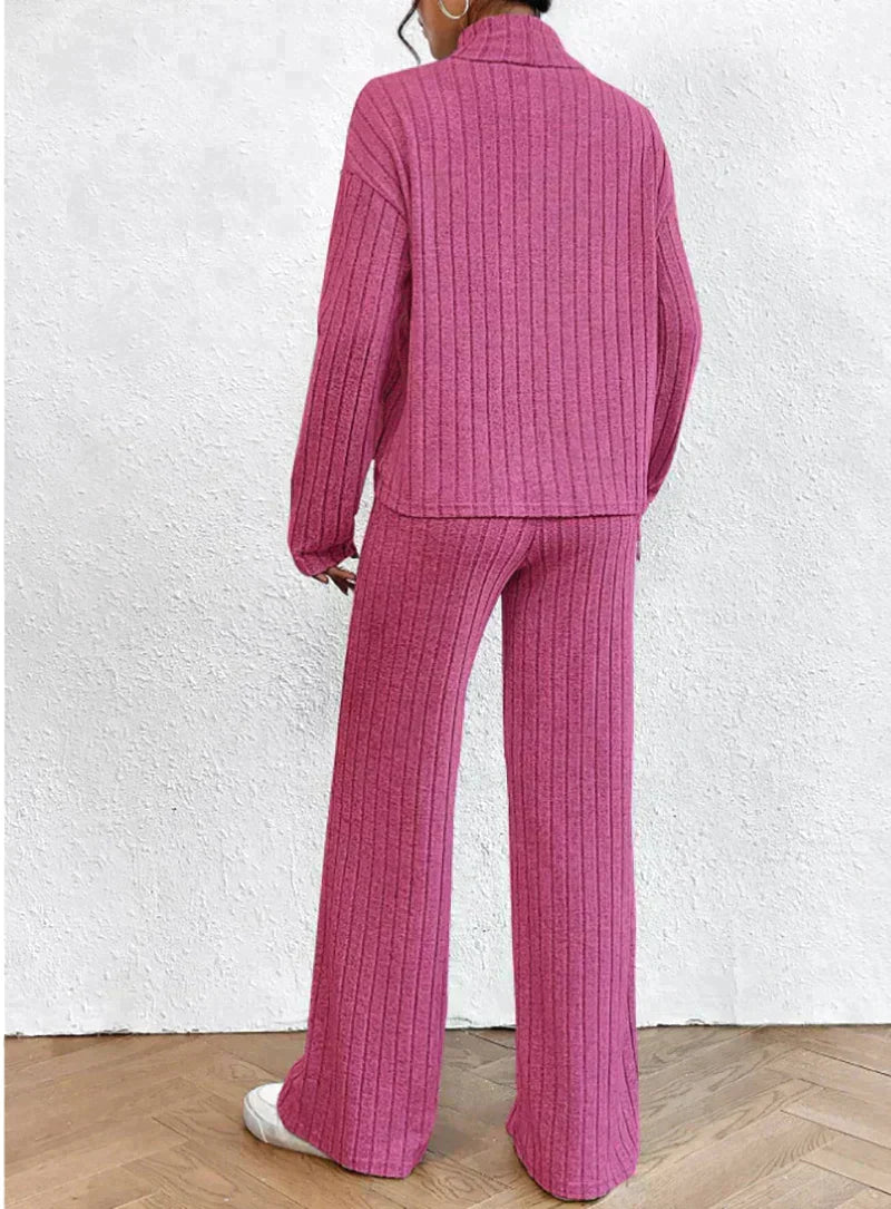 Drune | Gestrickte Hose und Rollkragenpullover für Damen