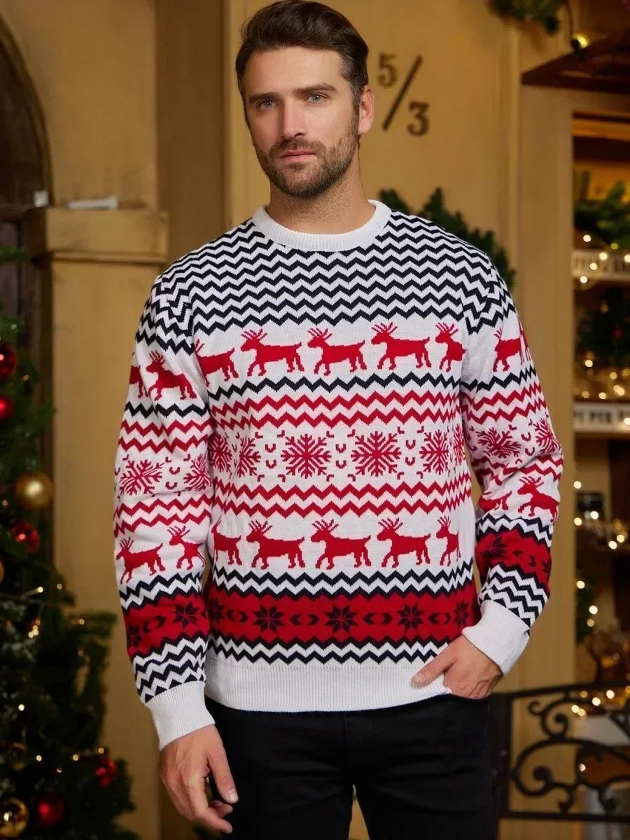 Drune - Hässlicher Weihnachtspulli - Gemütlicher Strickpullover im skandinavischen Stil