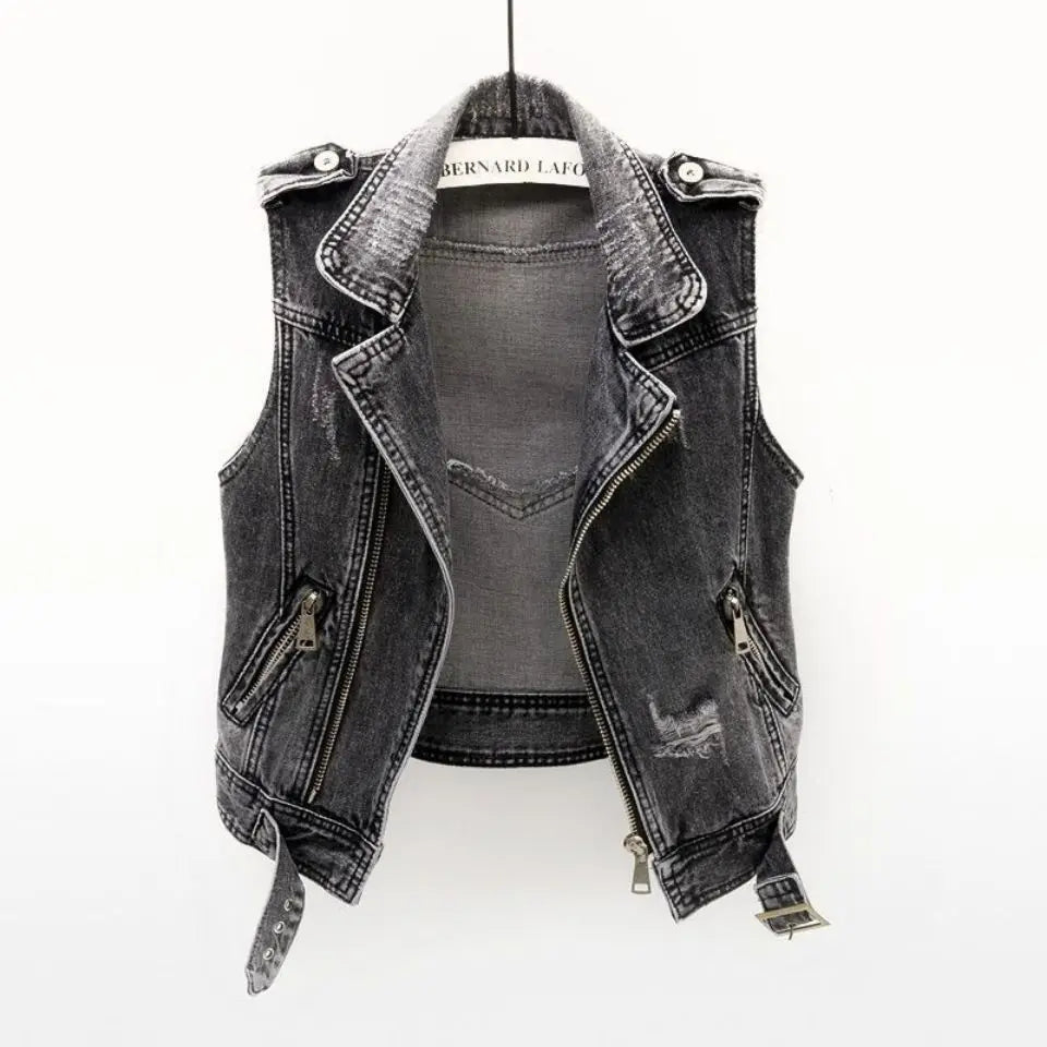 Drune | Distressed Denim Weste