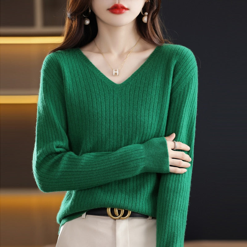 Jolyne Strickpullover mit V-Ausschnitt