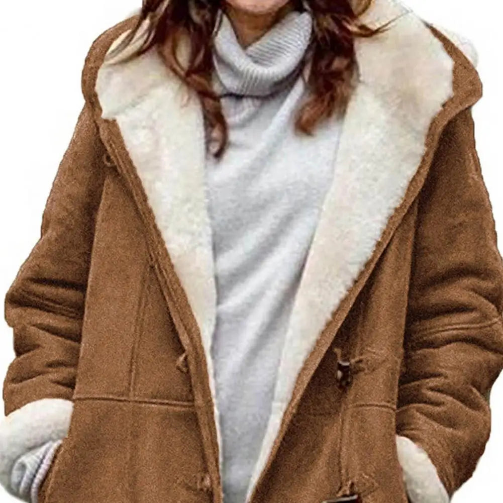 Drune | Stilvoller grauer Fleece-Hoodie-Mantel