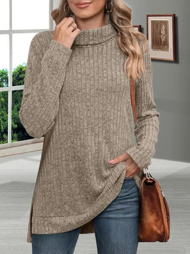 Drune | Warmer gestreifter Rollkragenpullover