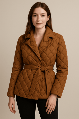 Drune | Stilvolle Steppjacke mit Gürtel