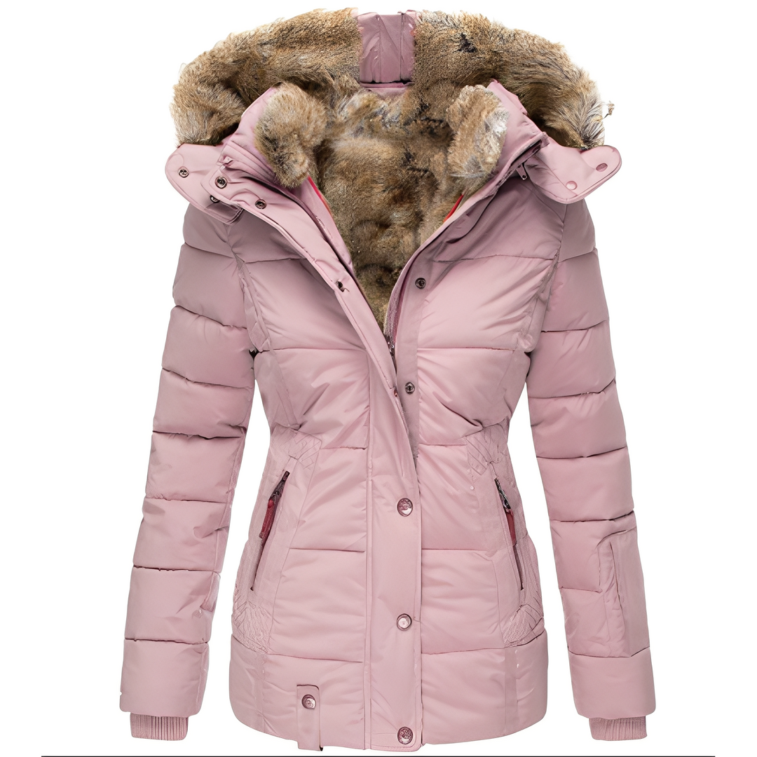 Drune | Stilvolles schlankes Jacket mit Fellkragen für Frauen