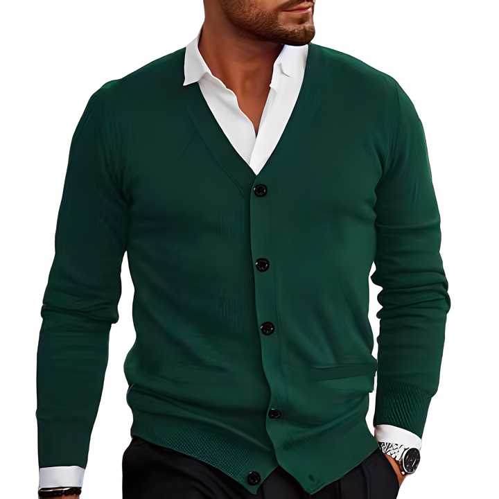 Drune | Lässiger Baumwollcardigan mit Knöpfen für Herren