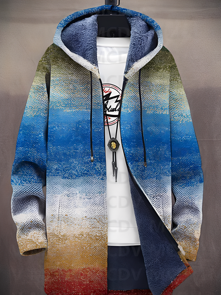 Drune | Stilvolle bedruckte Jacke mit Kapuze für Männer