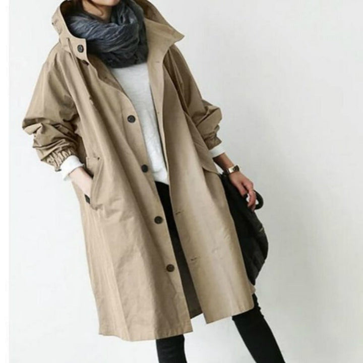 Drune | Damen-Trenchcoat mit Kapuze