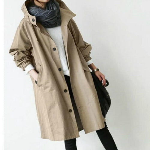Drune | Damen-Trenchcoat mit Kapuze