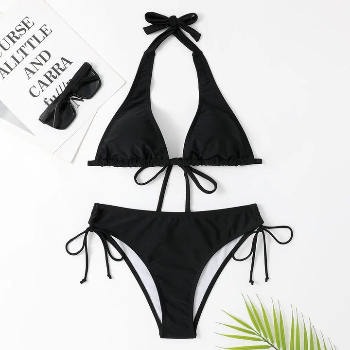 Drune - Eleganter Triangel-Bikini in Schwarz