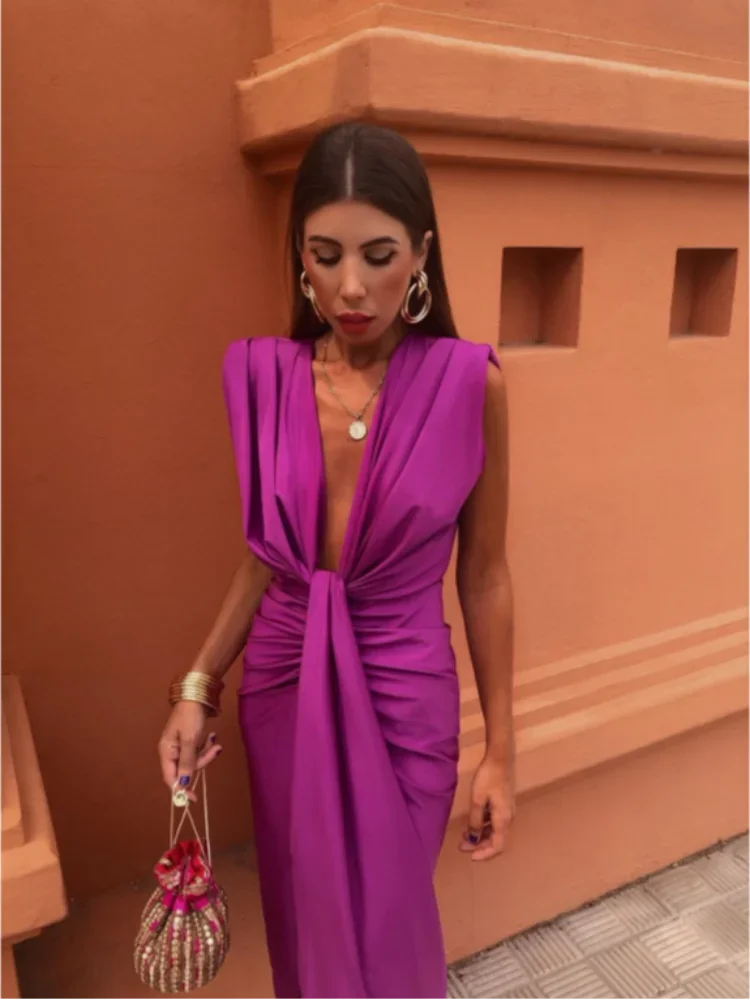 Drune | Plisseekleid mit fließender Silhouette und leichtem Stoff für Frauen