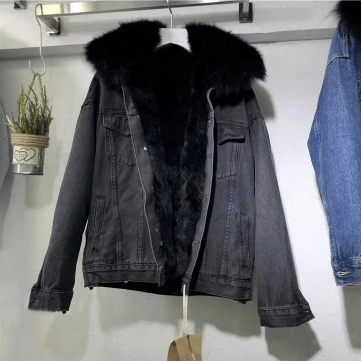 Drune - Modische warme Jeansjacke für Frauen