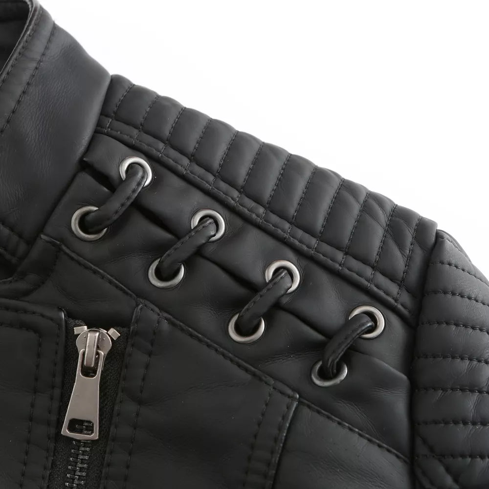 Drune - Glatte Lederjacke