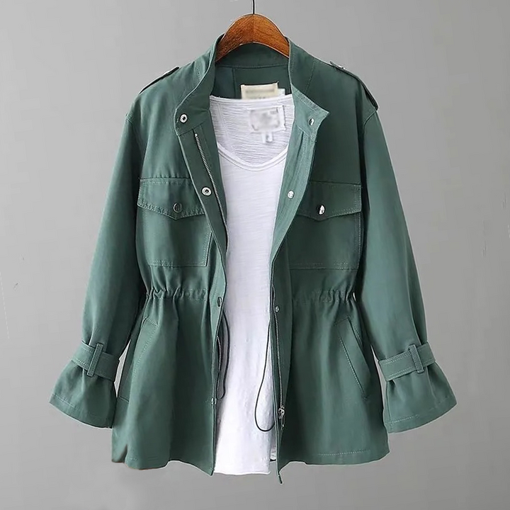 Drune - Einfarbige Jacke Mit Kordelzug Für Frauen