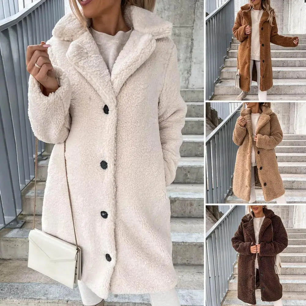 Drune | Damen Wintermantel Teddy Lang