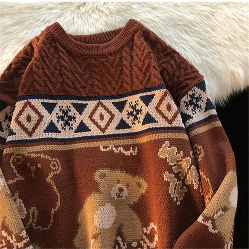 Drune - Hässlicher Weihnachtspulli - Niedlicher Bärenpullover für Paare