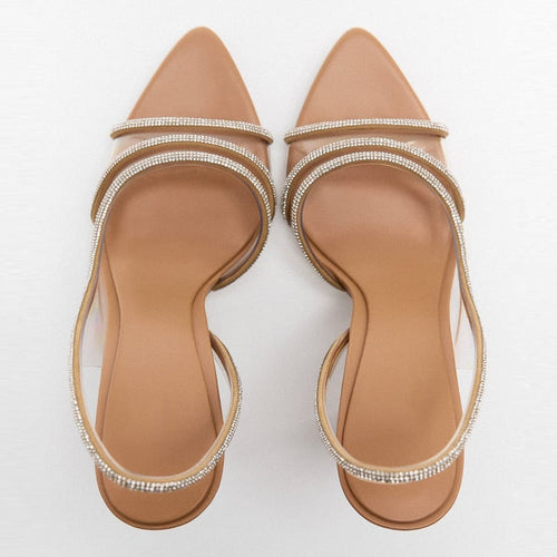 Drune |  Elegante High-Heeled Sandalen - Stiletto Slingback Peep Toe Schuhe
