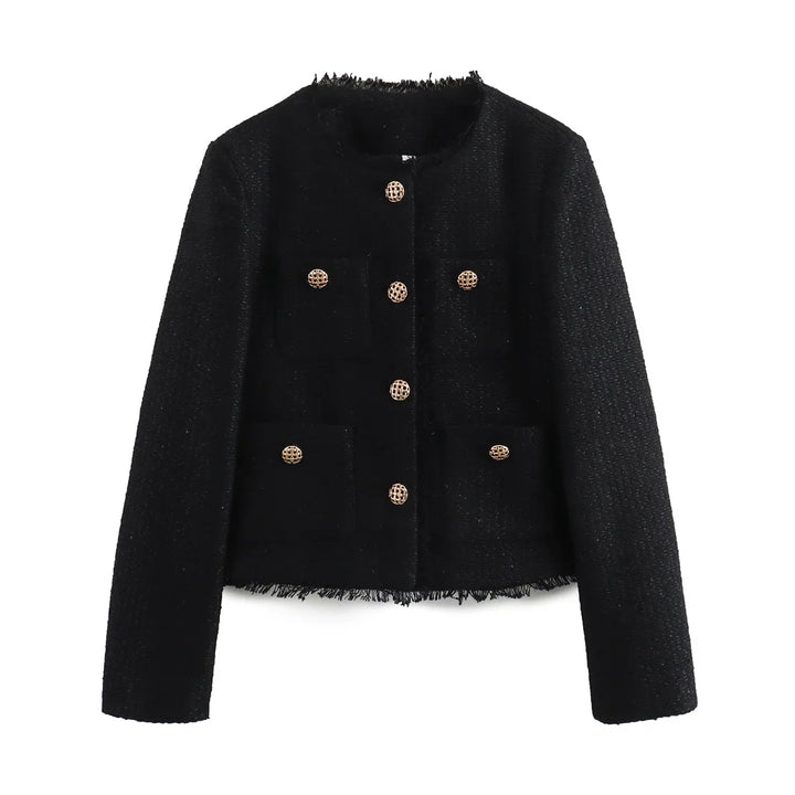 Drune | Klassischer Tweed-blazer Wollmischung Zeitlos und Elegant