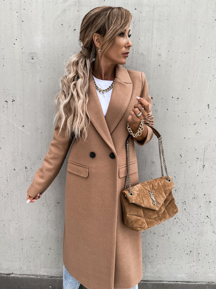 Drune | Elegante Doppelreihige Jacke Wolle und Polyester Klassisch, Warm