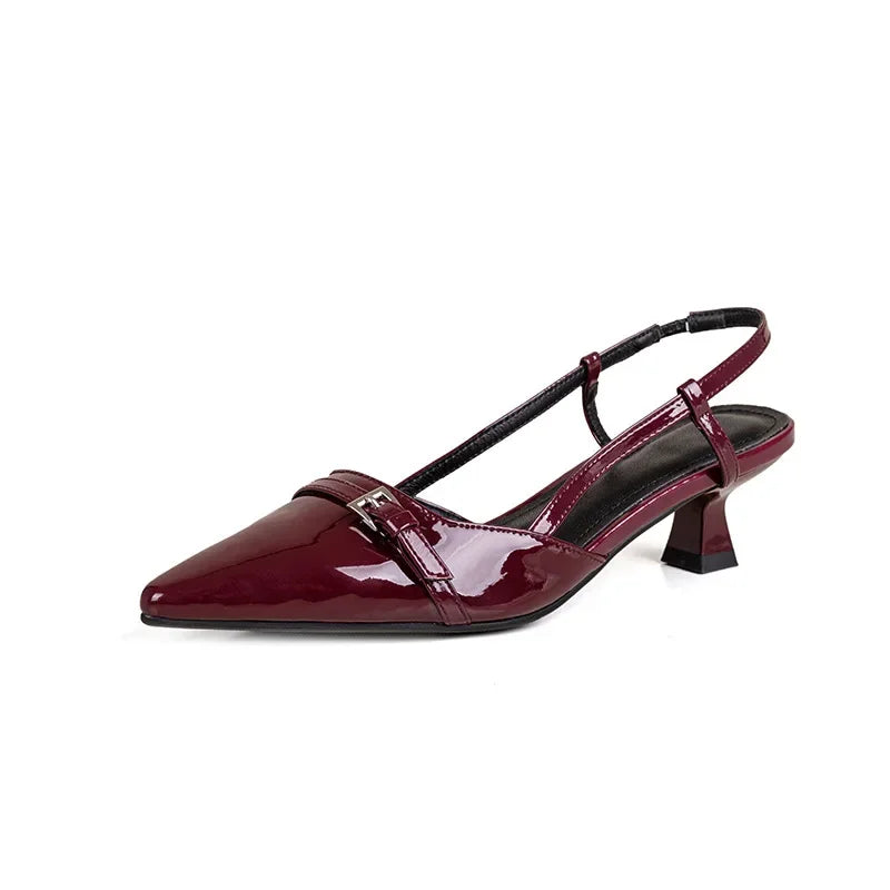 Drune | Lackleder Sandalen mit komfortablem Blockabsatz