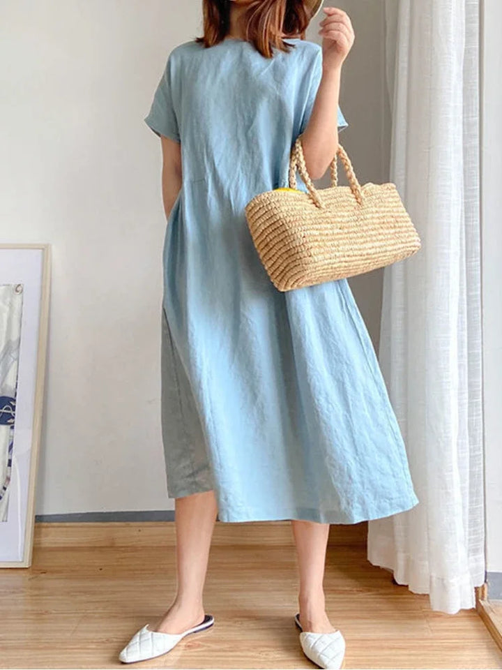 Drune | Einfarbig Midi Kleid Aus