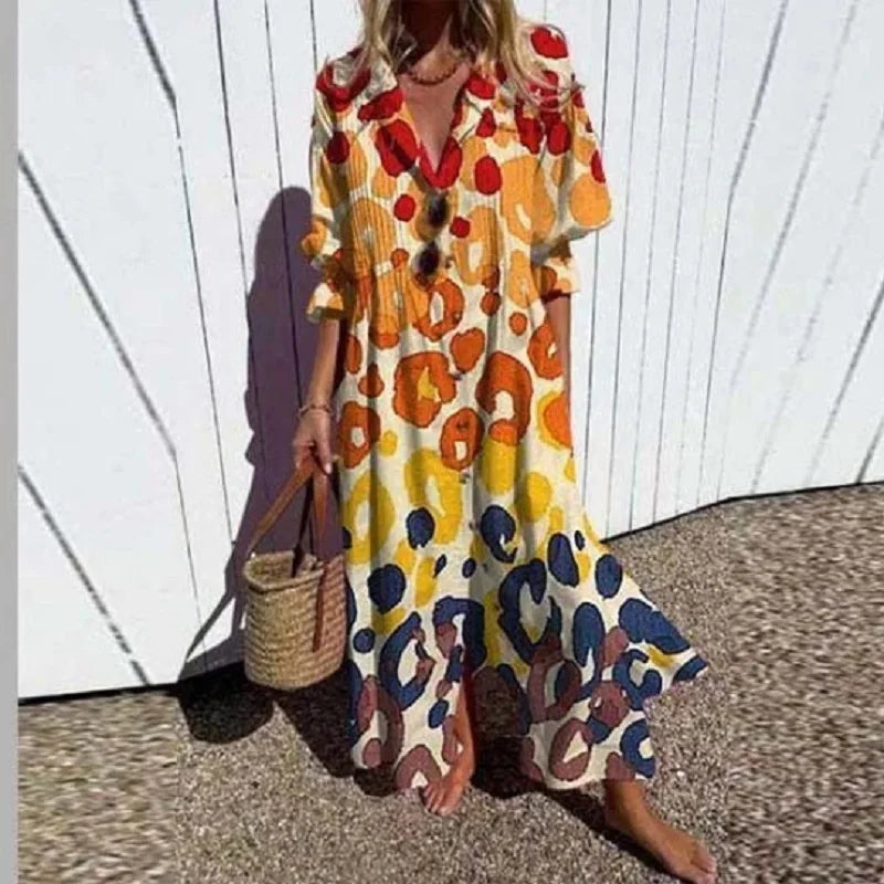 Drune | Luxuriöses Frühlings-Bohemian-Kleid