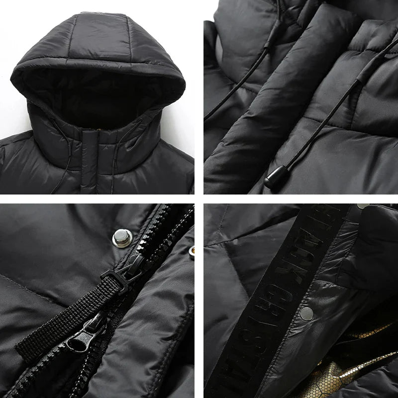Drune | Puffjacke mit Kapuze Gepolstert und Warm