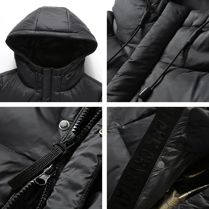 Drune | Puffjacke mit Kapuze Gepolstert und Warm