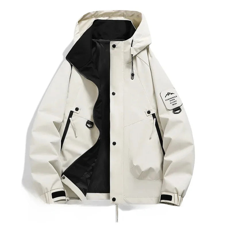 Drune Kapuzen-Windbreaker Jacke