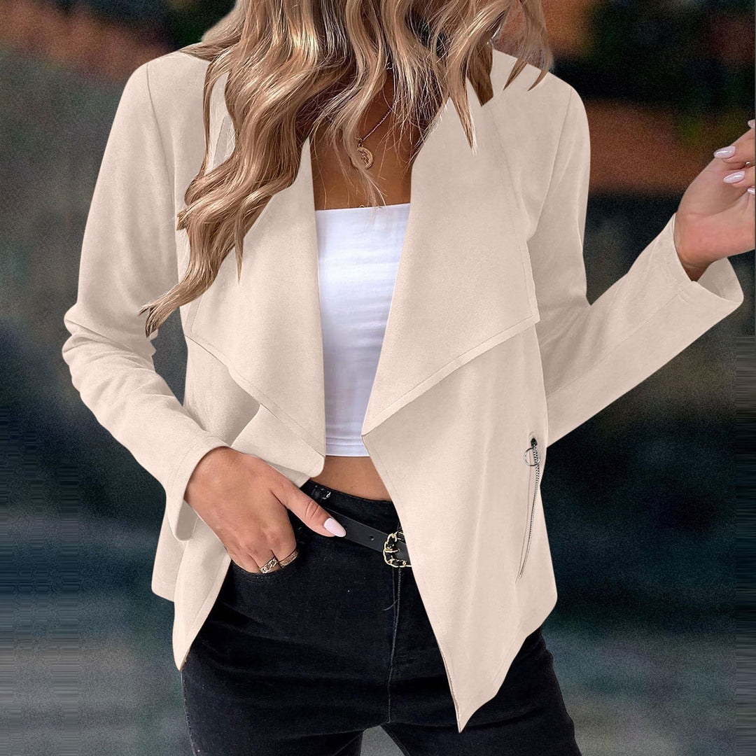 Drune | Elegant waterfall jacket with zipper details