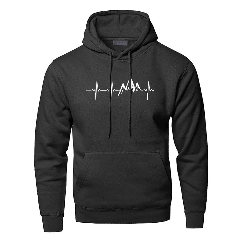 Drune | Hoodie mit Puls-motiv Baumwolle und Polyester Trendy und Komfortabel