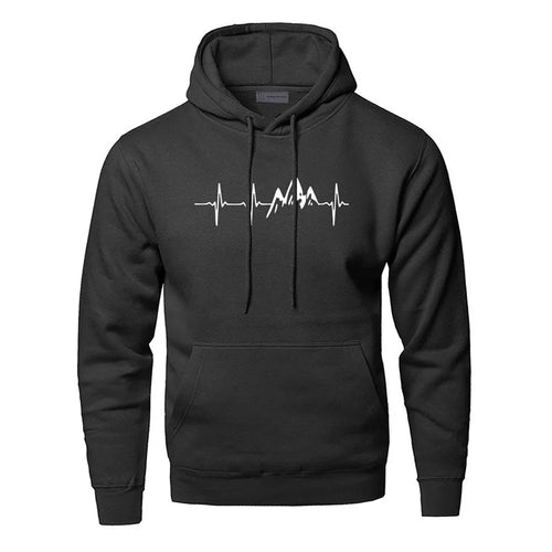 Drune | Hoodie mit Puls-motiv Baumwolle und Polyester Trendy und Komfortabel
