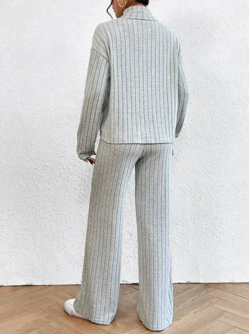 Drune | Gestrickte Hose und Rollkragenpullover für Damen
