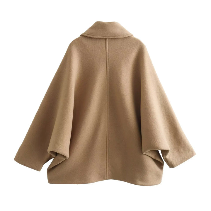 Drune | Elegantes Damen-Cape mit Knöpfen und Wollmischung