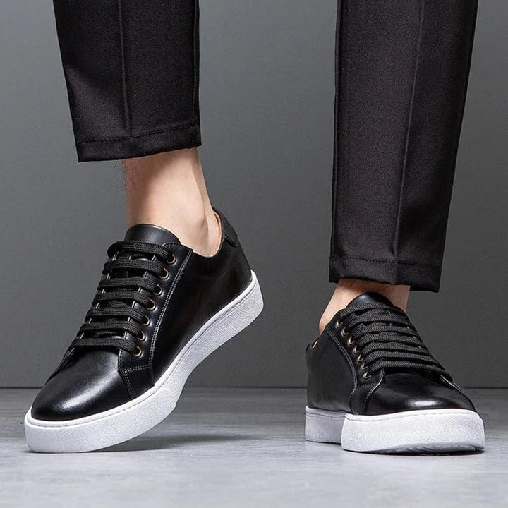 Herren Sneaker Leder Elegant Bequem