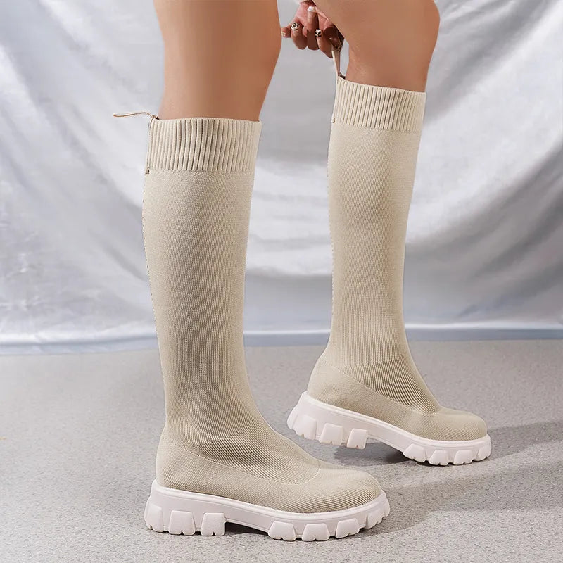 Drune – Knöchelhohe Stretch-Sockenstiefel
