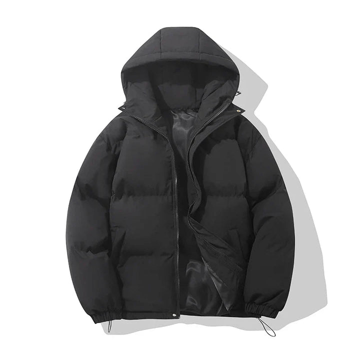 Drune | Jacke Damen Hoher Kragen Kapuzen Reißverschluss Design Baumwollgefütterte Jacke