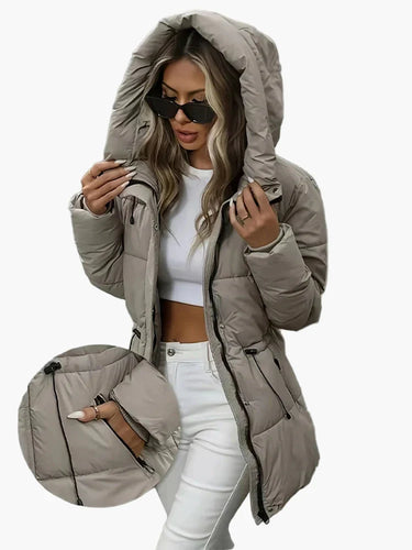 Drune | Winter Steppjacke mit Kapuze - Modischer, warmer Mantel für Freizeit und Alltag