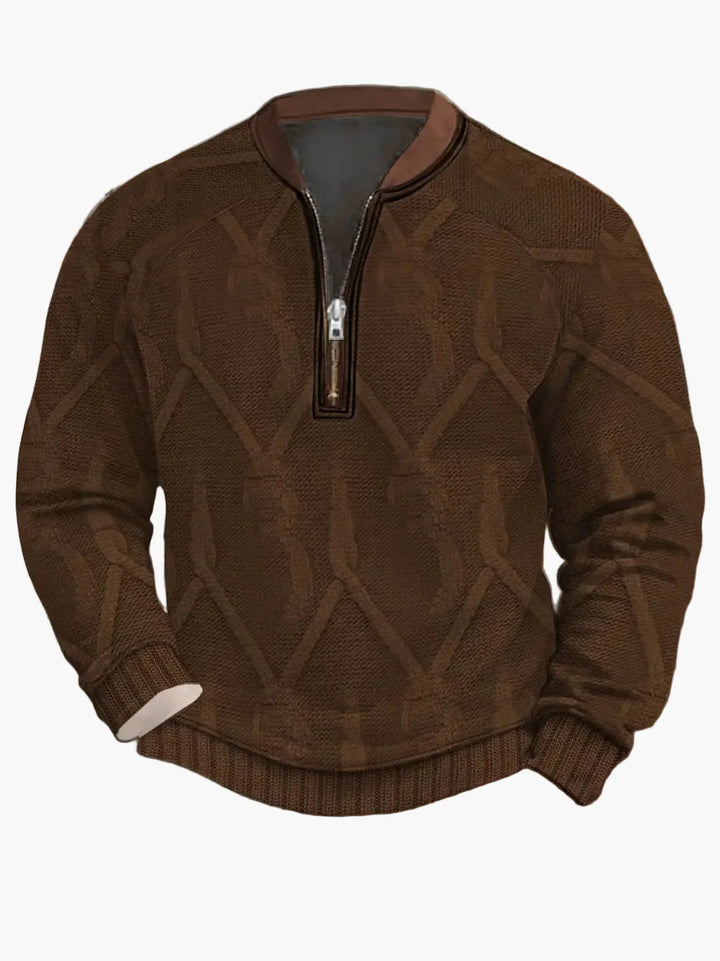 Drune | Strickpullover mit Reißverschluss - Moderner Freizeit-Look für Herbst und Frühling