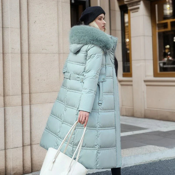 Drune - Winterjacke mit Fellkragen und Gürtel