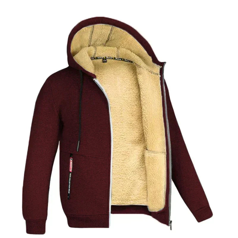 Drune | Warme Winterjacke für Männer mit Kapuze Bequeme Outdoorjacke