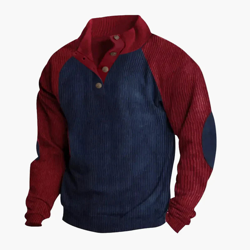 Drune | Freizeitpullover mit Vintage-Raglanstil und Knopfleiste - Ideal für Alltag und Outdoor