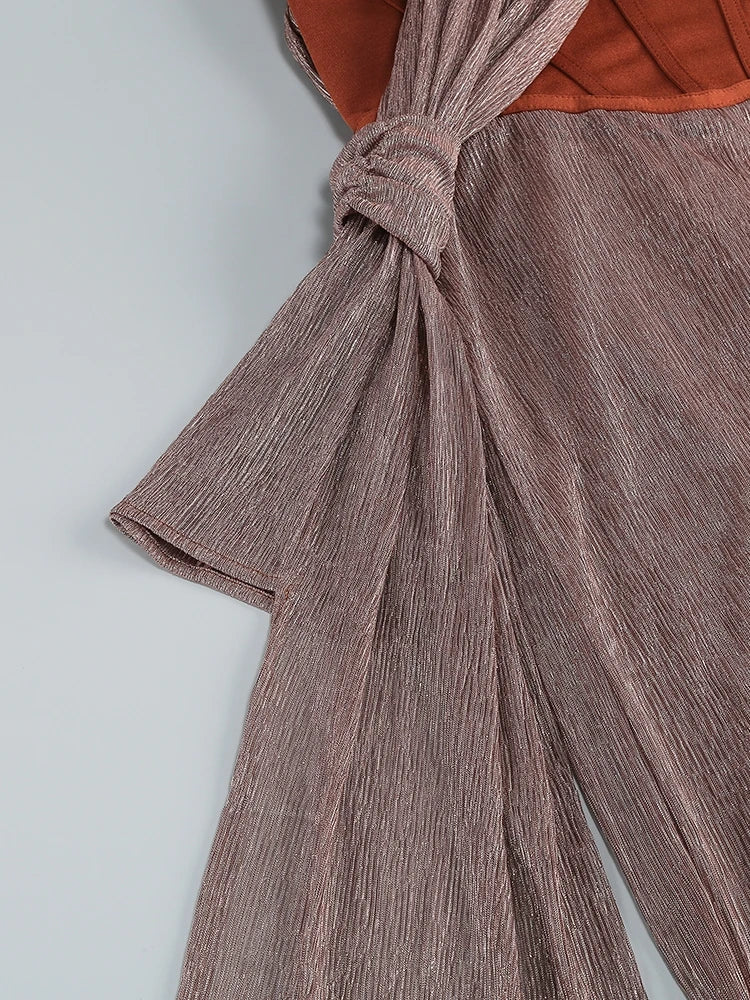 Drune | Glitzer Rückenfrei Abend Maxi Kleid